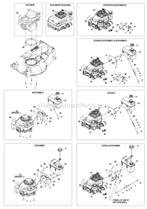 Engine Assembly Diagram and Parts List for EC21ASHN (850000-919999)(2010) Exmark Lawn Mower