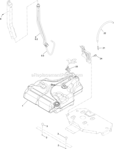 Fuel Assembly Diagram and Parts List for LZX921GKA726C1 (400000000-402082299)(2017) Exmark Lawn Mower