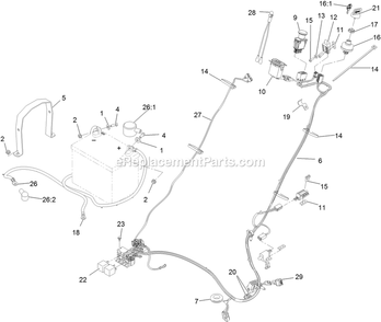 Electrical Assembly Diagram and Parts List for TTX650EKCE604 (313000000-313999999)(2013) Exmark Lawn Mower
