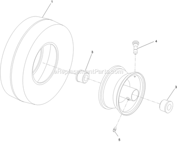 Caster Wheel Assembly Diagram and Parts List for QTS452CEM34200 (315000000-315999999)(2015) Exmark Lawn Mower