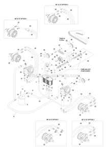 Hydraulic Group Diagram and Parts List for LZ28KA665 (670000-719999)(2007) Exmark Lawn Mower