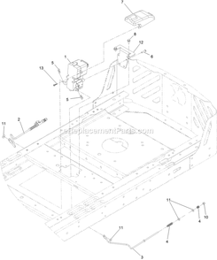 Brake Assembly Diagram and Parts List for QTE708GEM50200 (316000000-399999999)(2016) Exmark Lawn Mower