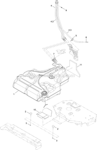 Fuel Assembly Diagram and Parts List for LZX993EBV606X1 (411294212-999999999)(2022) Exmark Lawn Mower