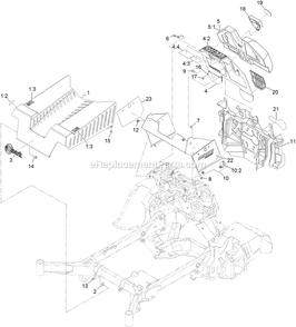 Guarding Assembly Diagram and Parts List for STS651GKA48400 (406294345-408644345)(2020) Exmark Lawn Mower
