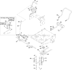 Park Brake And Engine Diagram and Parts List for TTX691PKAE (312000000-312999999)(2012) Exmark Lawn Mower