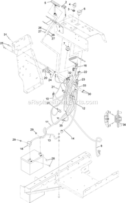Part Location Diagram of 135-5408 Toro BRACKET-TIP, ANTI (RT)