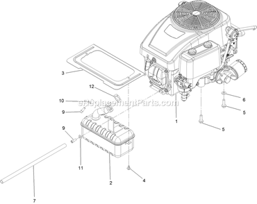Engine Assembly Diagram and Parts List for QZE452CEM42100 (402082300-404314158)(2018) Exmark Lawn Mower