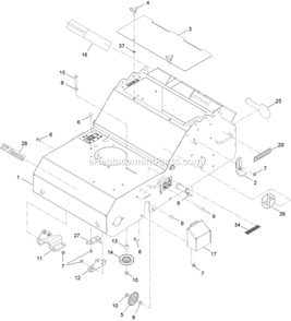 Frame Assembly Diagram and Parts List for ARS180CKA21000 (315000000-315999999)(2015) Exmark Aerator