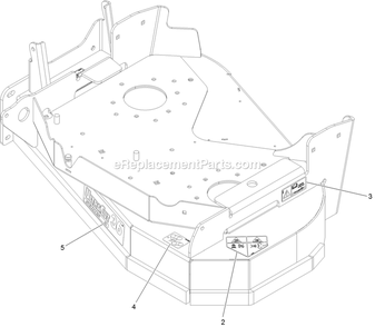 Deck With Decals Assembly Diagram and Parts List for VTS541CKA36300 (315000000-315999999)(2015) Exmark Lawn Mower