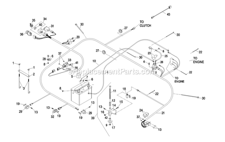 Electrical Group (1) Diagram and Parts List for LHP19KA465CA (720000-789999)(2008) Exmark Lawn Mower