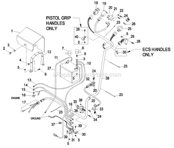 Electrical Group Diagram and Parts List for TT20KC (440000-509999)(2004) Exmark Lawn Mower