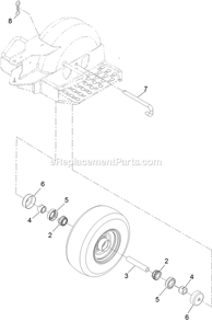 Wheel Assembly Diagram and Parts List for TTX650EKC604N0 (316000000-399999999)(2016) Exmark Lawn Mower