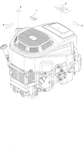 Engine With Decal Assembly Diagram and Parts List for QZS708GEM60200 (402082300-404314158)(2018) Exmark Lawn Mower
