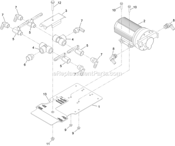 Liquid Valve Assembly Diagram and Parts List for 34220 400000000-999999999 Exmark Sprayer