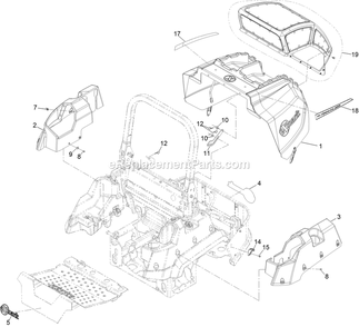 Hood And Console Assembly Diagram and Parts List for LZS88CDYM96RW0 (408644346-411294211)(2021) Exmark Lawn Mower