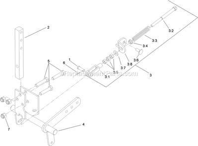 Rh Motion Control Assembly Diagram and Parts List for LZDS902K605 (313000000-313999999)(2013) Exmark Lawn Mower