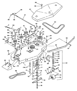 Mower Deck (2) Diagram and Parts List for V48-14BV-5 70000 Exmark Lawn Mower