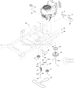 Engine Assembly Diagram and Parts List for RAS720GKC52300 (400000000-402082299)(2017) Exmark Lawn Mower