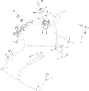 Wire Harness Assembly Diagram and Parts List for LZS850EKA604W0 (402082300-404314158)(2018) Exmark Lawn Mower