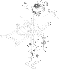 Engine Assembly Diagram and Parts List for RAE720CKC48300 (402082300-404314158)(2018) Exmark Lawn Mower