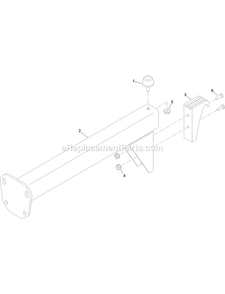 Bag Support Frame Assembly Diagram and Parts List for 126-8680 (406294345-408644345)(2020) Exmark Lawn Tractor Accessories