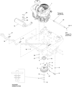 Engine Assembly Diagram and Parts List for TTX691CKA60400 (315000000-315999999)(2015) Exmark Lawn Mower