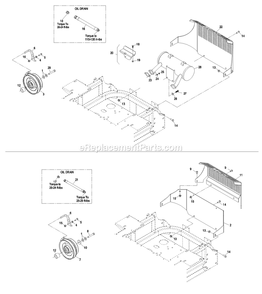 Engine Deck Group (1) Diagram and Parts List for LAS25KC604N (720000-789999)(2008) Exmark Lawn Mower