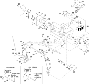 Engine Deck Assembly (2) Diagram and Parts List for TTS16KA363 (920000-999999)(2011) Exmark Lawn Mower