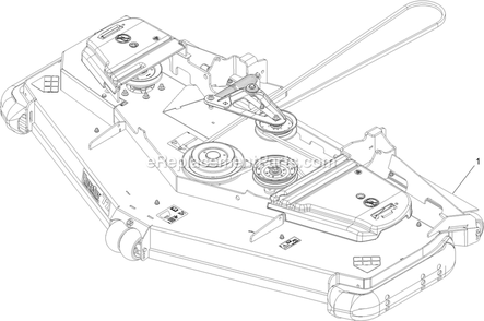 Complete Deck Assembly Diagram and Parts List for LZE749EKC72RA1 (315000000-315999999)(2015) Exmark Lawn Mower