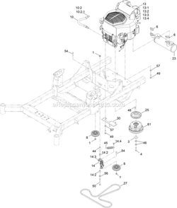 Engine Assembly Diagram and Parts List for RAE740CKC60300 (408644346-411294211)(2021) Exmark Lawn Mower