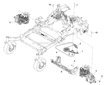 Hydraulic Group (1) Diagram and Parts List for LZAS29KA724LP (850000-919999)(2010) Exmark Lawn Mower