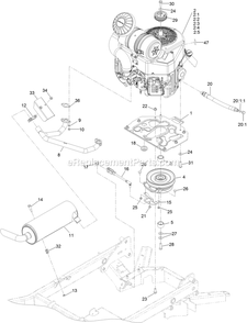 Engine Assembly Diagram and Parts List for STS730GKA52400 (404314159-406294344)(2019) Exmark Lawn Mower