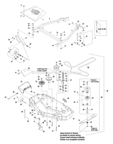Mower Deck (3) Diagram and Parts List for THP17KA363CA (790000-849999)(2009) Exmark Lawn Mower