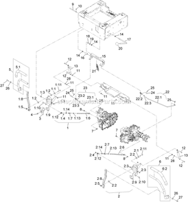 Motion Control Group Diagram and Parts List for QSP20BV443 (850000-919999)(2010) Exmark Lawn Mower