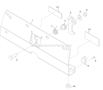 Latch Plate Assembly Diagram and Parts List for LZS902DKU725A1 (315000000-315999999)(2015) Exmark Lawn Mower