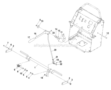 Park Brake Group Diagram and Parts List for VT24KAS484 (850000-919999)(2010) Exmark Lawn Mower