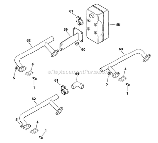 Exhaust (2) Diagram and Parts List for LZ22KC604 (190000-219999)(1999) Exmark Lawn Mower