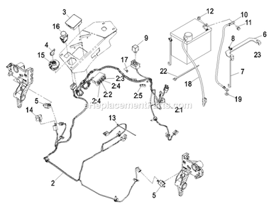 Electrical Group Diagram and Parts List for LZZ23KA526 (790000-849999)(2009) Exmark Lawn Mower