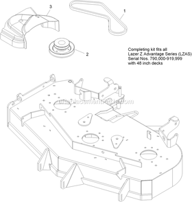 Completing Kit (1) Diagram and Parts List for LZUV2B (920000-999999)(2011) Exmark Lawn Tractor Accessories