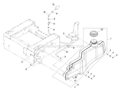 Fuel Group Diagram and Parts List for QST23KC522 (720000-789999)(2008) Exmark Lawn Mower