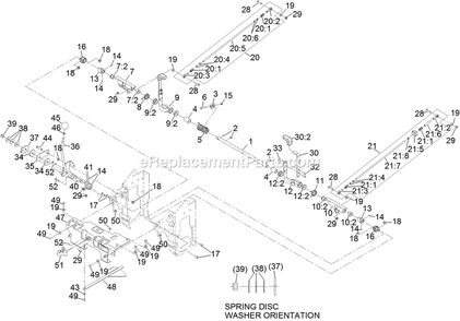 Speed Control Assembly Diagram and Parts List for NV730EKC48 (313000000-313999999)(2013) Exmark Lawn Mower