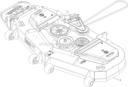 Complete Deck Assembly Diagram and Parts List for LZE742GKC60403 (315000000-315999999)(2015) Exmark Lawn Mower