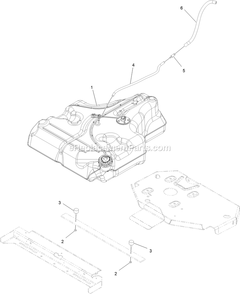 Fuel Tank Assembly (1) Diagram and Parts List for LZE751GKA604A1 (400000000-402082299)(2017) Exmark Lawn Mower