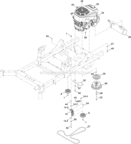 Engine Assembly Diagram and Parts List for RAE708GEM60300 (400000000-402082299)(2017) Exmark Lawn Mower