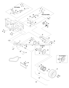 Engine Deck Group (2) Diagram and Parts List for M17KA362CA (790000-849999)(2009) Exmark Lawn Mower