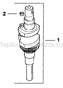 Crankshaft Diagram and Parts List for TT3614KC (160000-169999)(1998) Exmark Lawn Mower