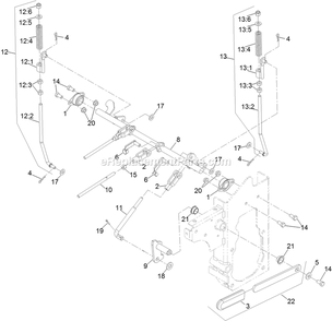 Park Brake Assembly Diagram and Parts List for NV730EKC48 (313000000-313999999)(2013) Exmark Lawn Mower