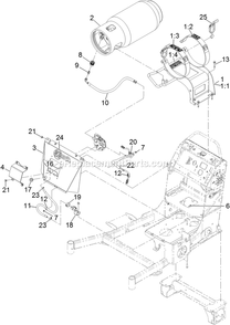 Lpg Fuel Assembly Diagram and Parts List for VTS740PKC52400 (315000000-315999999)(2015) Exmark Lawn Mower