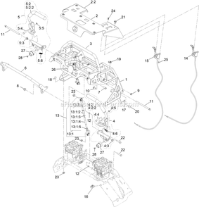 Controls Assembly Diagram and Parts List for STS730GKA52400 (408644346-411294211)(2021) Exmark Lawn Mower