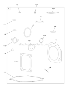 Gasket And Seal Kit Diagram and Parts List for QZE452CEM42100 (402082300-404314158)(2018) Exmark Lawn Mower